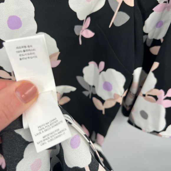 KATE SPADE NEW YORK Black Whimsies Posy Floral Swing Dress Size 4 NWOT - Picture 10 of 10